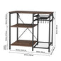 Kitchen Bakers Rack, 23.6 In/31.5 In/35.4 In  Stand with X-Shaped Support Bar, Coffee Bar for Cups & Dishes