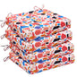 Outdoor Chair Cushions, Pack of 4, Water Resistant with Ties