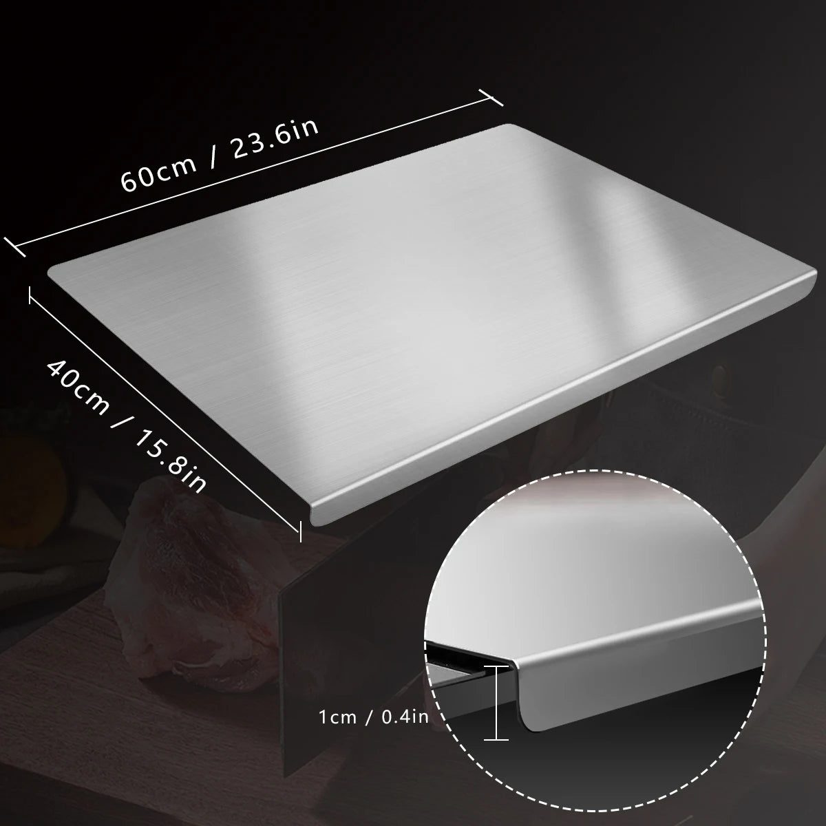 Stainless Steel Cutting Board for Food Preparation ,Meal Prep