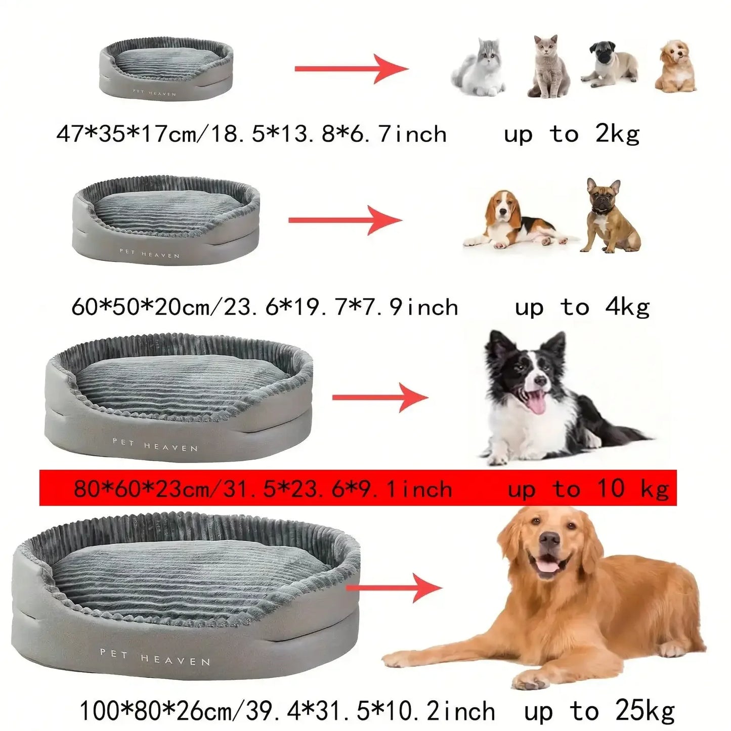 Machine-Washable Soft & Cozy Pet Bed – All-Season Plush Comfort, Indoor Outdoor Use