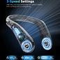 Portable Neck Fan, Rechargeable Bladeless and Wearable with 4 Speeds, 66 Vents