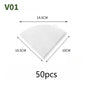 50/100pcs Disposable Cone Coffee Filter Paper for Pouring and Drip Coffee Machines