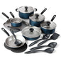 18-Piece Nonstick Cookware Set, Asphalt