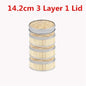 Bamboo Food Steamer basket with Stainless Steel Banding