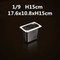 Square pot Kitchen Pans, 304 stainless steel 1/9 1/6 1/4 1/3 Food Chafing pans, Buffet Containers Lid 0.7 mm