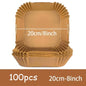 50Pcs Air Fryer Disposable Paper Non-Stick Airfryer Baking Papers