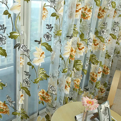 2PCS 100x200cm 3D Tulle Panel Draperies, Luxury Sheer