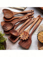5pcs Wooden Spoons With A Box,Lightweight And Heat Resistant
