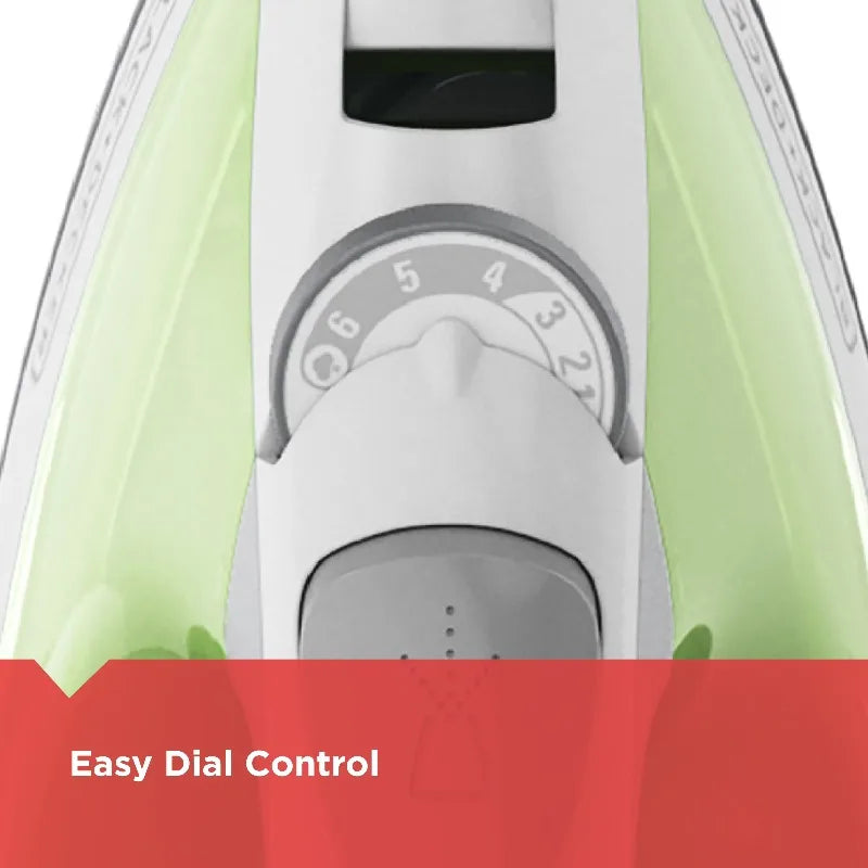 Easy Steam Iron for Clothes, 200W, TrueGlide Nonstick Soleplate, Auto Shut-Off