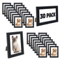 Picture Frames - Bulk Set of 30 Wood Photo Frames for 4x6 Photos