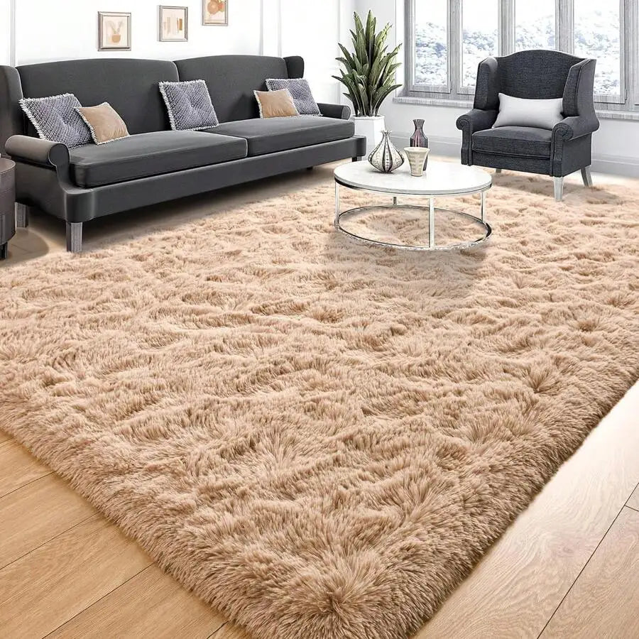 Soft Shag Rugs For Bedroom, Living Room, Luxury Modern Plush Carpet, Non-Slip