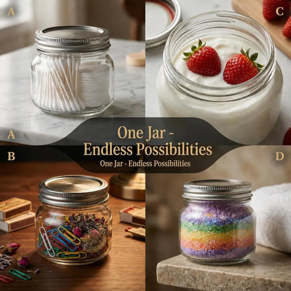 12-Pack 8 oz Mason Jars with Airtight Lids, Labels & Twine
