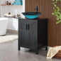 Black 24" Bathroom Vanity with Sink Combo, Grooved, Customized