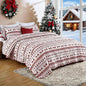 3PCS Christmas Quilt Set King/Queen Size Quilt Set, Winter Blanket, Soft Warm Snowflake Fleece