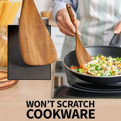 5pcs Wooden Spoons With A Box,Lightweight And Heat Resistant