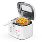 1600W Electric Deep Fryer with Adjustable Temperature Control, 84.54oz Non-Stick Basket & Viewing Window, Removable Lid