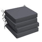 Outdoor Chair Cushions, Pack of 4, Water Resistant with Ties