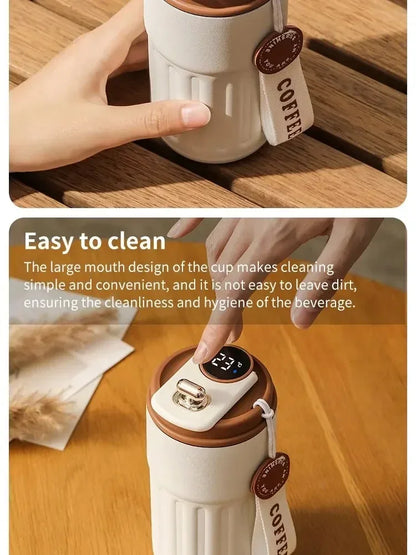 450ML Stainless Steel Thermo Water Bottle, LED Temperature Display Coffee Cup