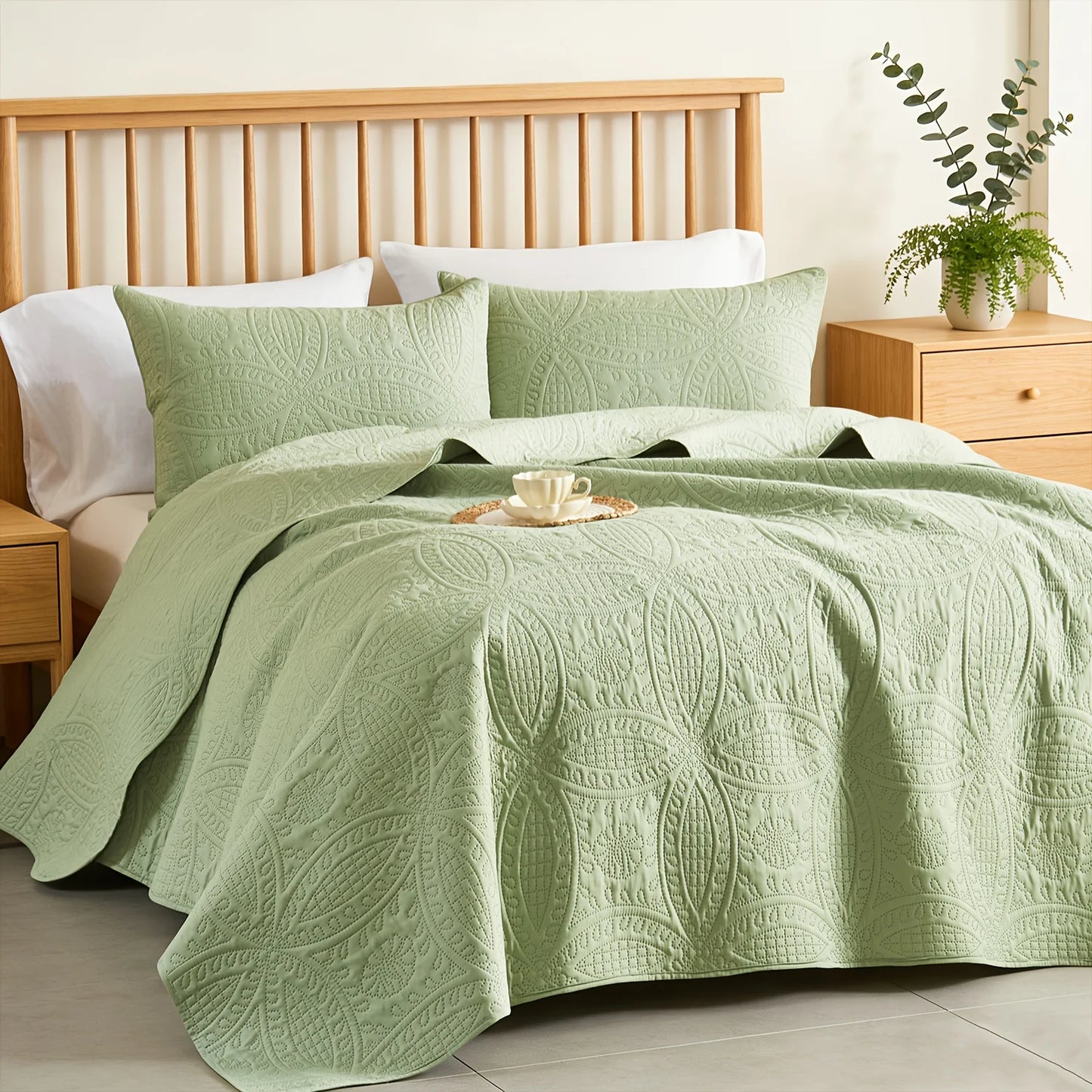 3pcs Or 2pcs Luxury Lightweight Bedspreads Set -Anti-cat Scratch Soft And Breathable Quilt Microfiber Bedspread