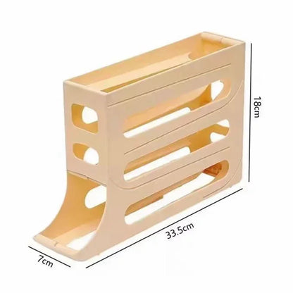Egg Storage Box, 4 Layers Automatic Rolling Egg Holder