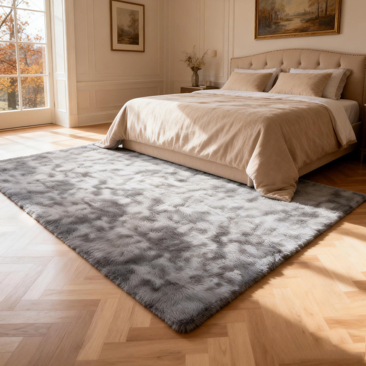 6x9 Ft Large Shag Rugs for Living Room Decor, Tie-Dyed Ultra Soft Fluffy Furry Area Rugs for Bedroom Indoor Floor