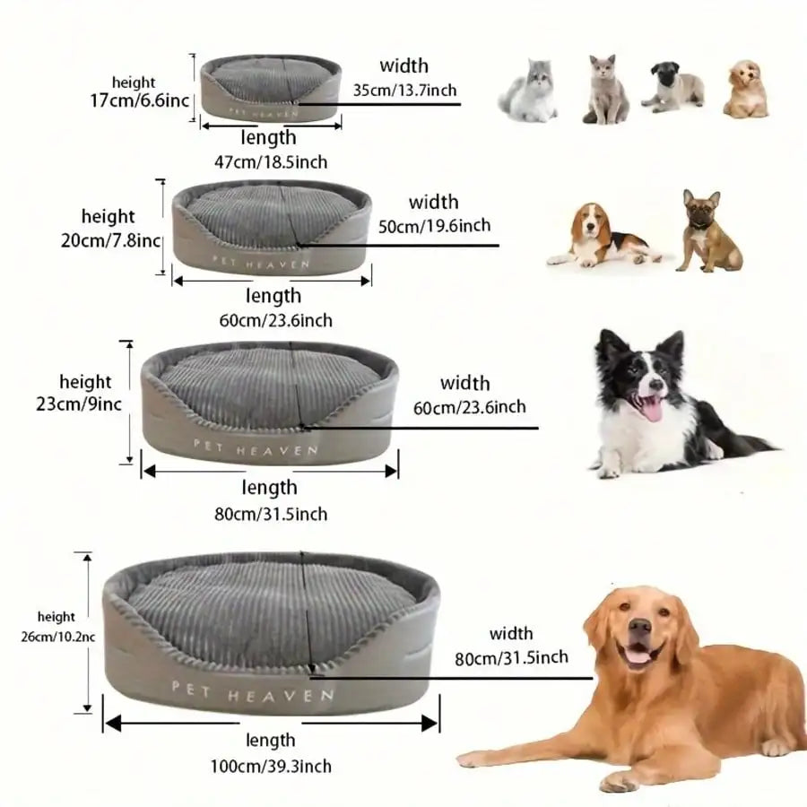 Machine-Washable Soft & Cozy Pet Bed – All-Season Plush Comfort, Indoor Outdoor Use