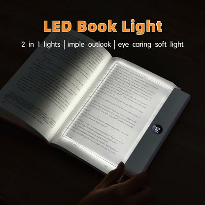 Book Light, LED,  Rechargeable, 3 Colors & Timer, Dimmable Panel