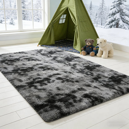 6x9 Ft Large Shag Rugs for Living Room Decor, Tie-Dyed Ultra Soft Fluffy Furry Area Rugs for Bedroom Indoor Floor
