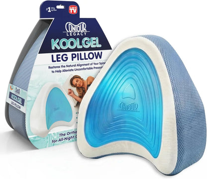 Leg Pillow for Side Sleepers with Cooling Gel Layer for Back Hip Knee Pain Relief