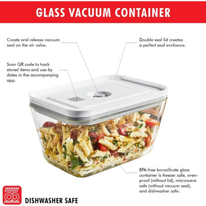 Vacuum Sealer Machine Starter Set with Airtight Glass Food Storage Container
