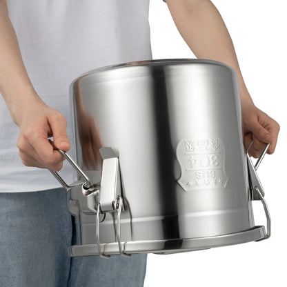 12L 304 Stainless Steel Kitchen Container for Rice, Oil, Airtight Durable, Corrosion Resistant