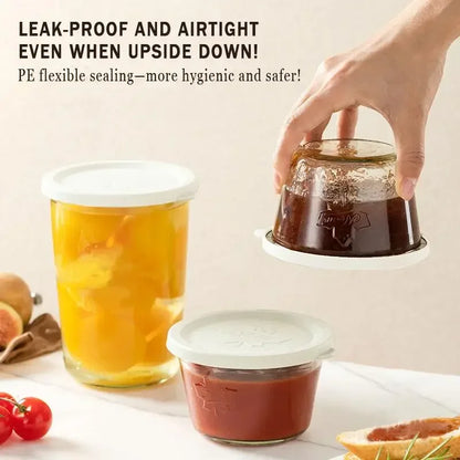 800ml 27oz Wide Mouth Glass Canning Jars, Airtight Food Storage Containers with Measurement Marks, Leakproof Clear, Fermenting Sourdough Starter Jar, Kitchen Pantry Organization