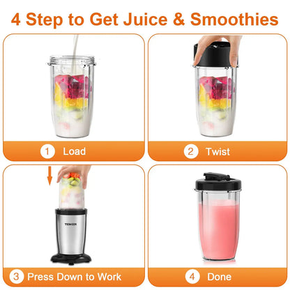 850W Personal Blender with Cups for Shakes and Smoothies, Meat or Fruit Grinding Chopping Blending