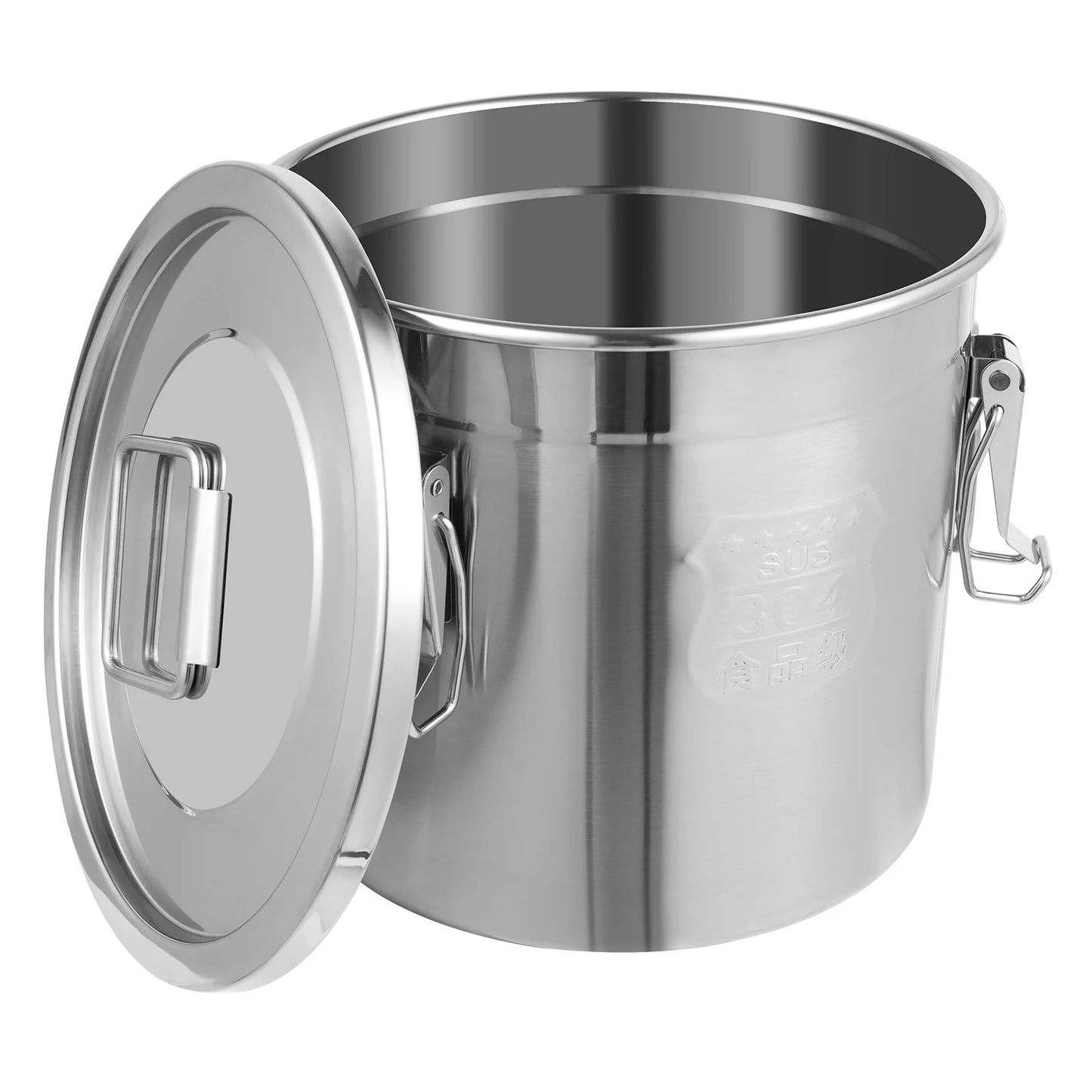12L 304 Stainless Steel Kitchen Container for Rice, Oil, Airtight Durable, Corrosion Resistant
