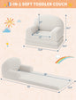 2 In 1 Kids Armchair And Folding Foam Bed, Soft Sherpa Fabric, Ideal For Playroom, Kids' Bedroom