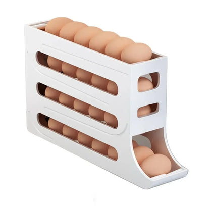 Egg Storage Box, 4 Layers Automatic Rolling Egg Holder