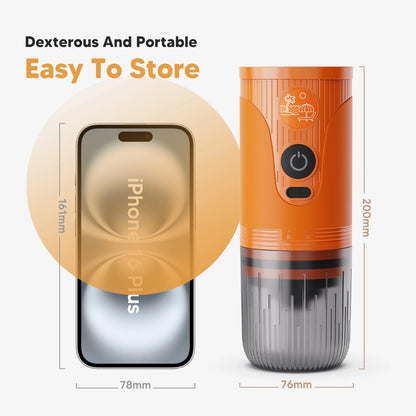 Portable Electric Coffee Bean Grinder, Ceramic Core, Adjustable and Rechargeable