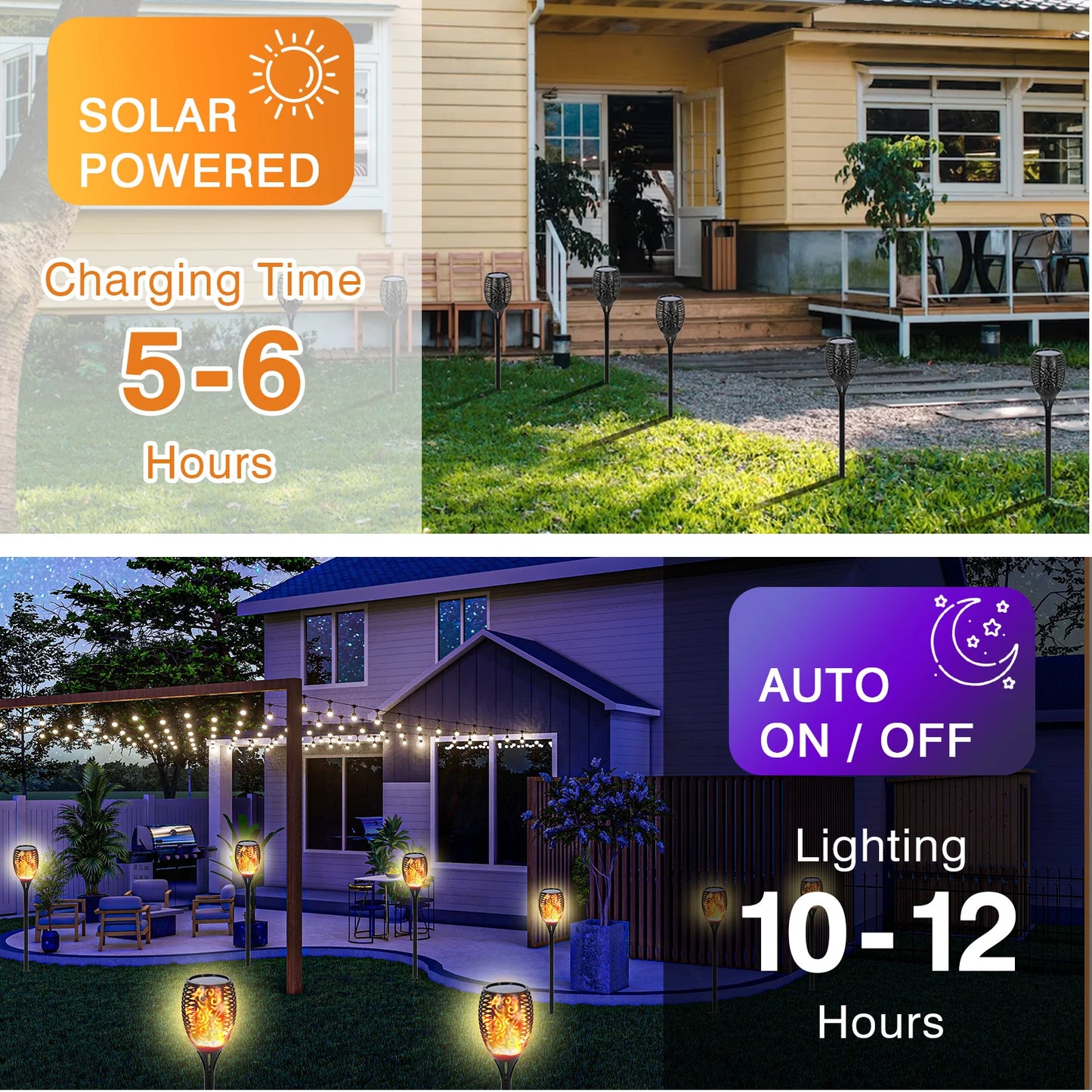 4//8/12/16PCS Solar Flickering Flame Torch Lights (43 inch 96 )LED Waterproof for Landscape Garden Pathway