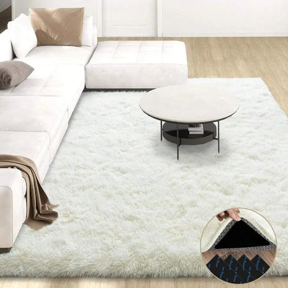 Soft Shag Rugs For Bedroom, Living Room, Luxury Modern Plush Carpet, Non-Slip