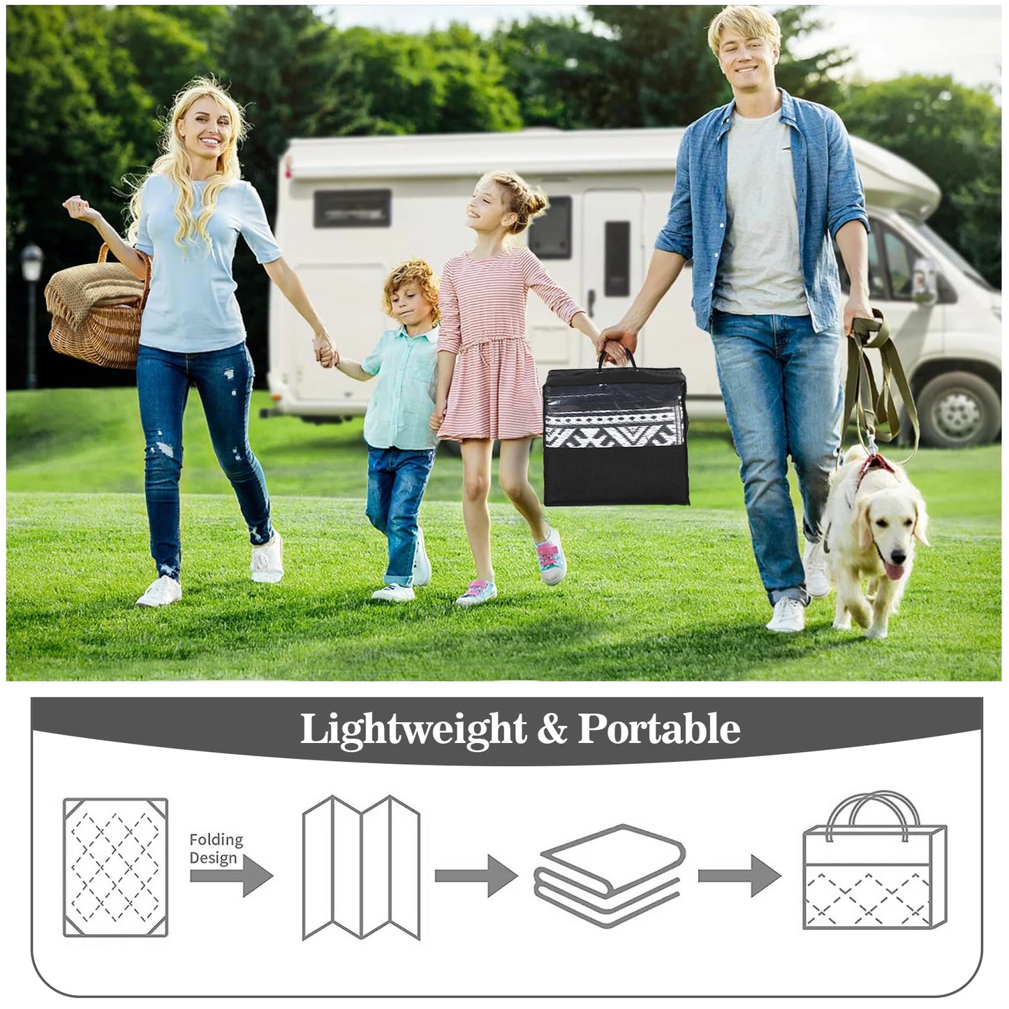 6x9 Reversible Waterproof Outdoor Rug