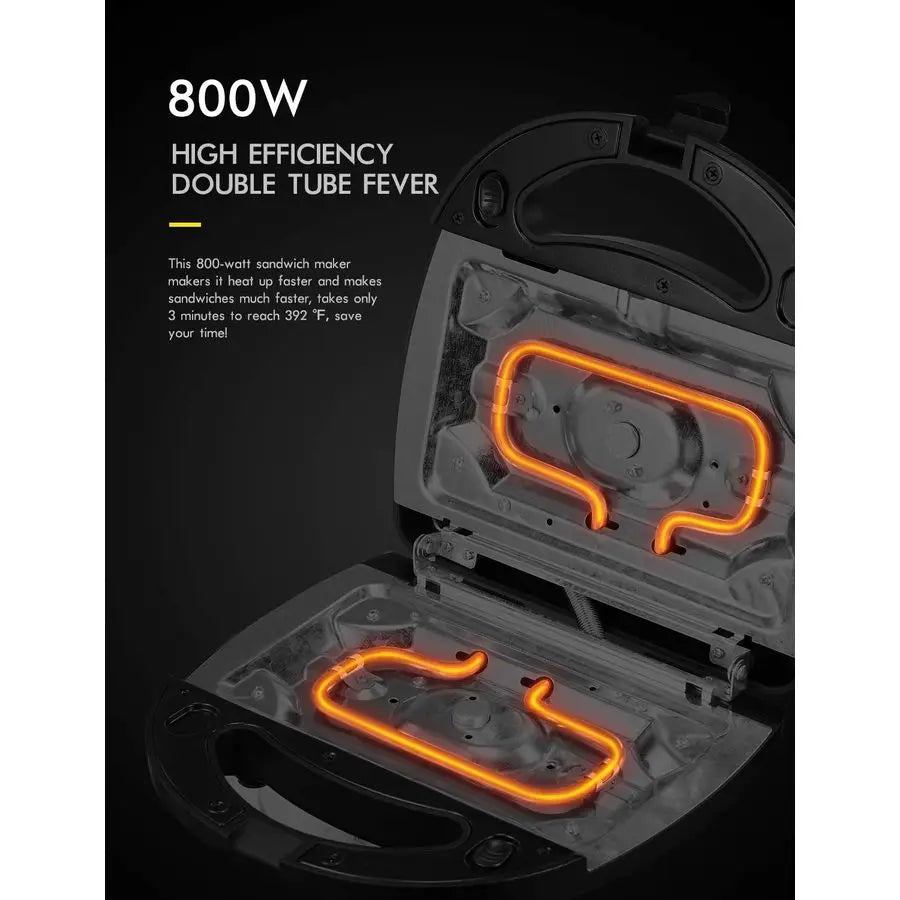 Sandwich Maker, 3 in 1 Waffle Maker, and Electric Panini Press Grill with Nonstick Coating Plate