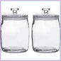 Half Gallon Glass Jars with Lid, Wide Mouth Cookie Jar Set of 2, Apothecary Jar for Candy, Kitchen Storage