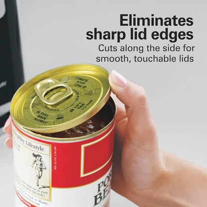 Electric Automatic Can Opener Easy Push Down Lever Eliminates Sharp Edges Opens All Standard-Size