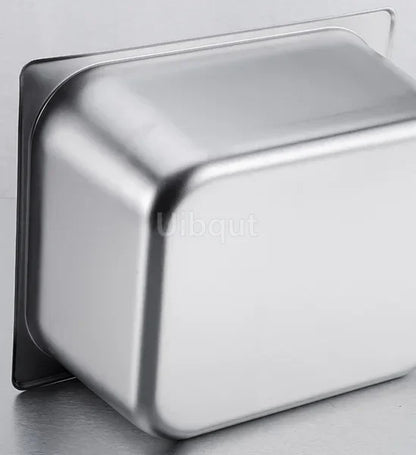 Square pot Kitchen Pans, 304 stainless steel 1/9 1/6 1/4 1/3 Food Chafing pans, Buffet Containers Lid 0.7 mm