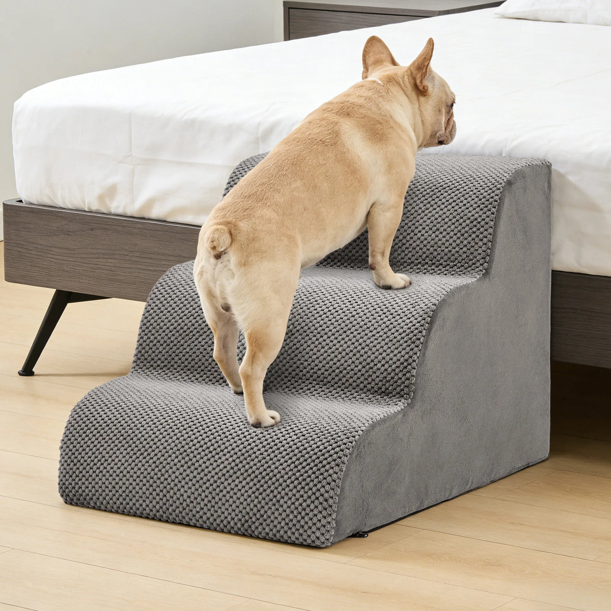 3-5 Step High-Density Foam Dog Stairs, Ramp for Small Dogs, Indoor Non-Slip Pet Ladder