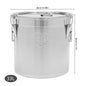 12/33L Airtight Canister 304 Stainless Steel, 3.2Gal Canisters Container w/Lids and Sturdy Locking Clamp