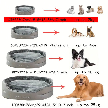 Machine-Washable Soft & Cozy Pet Bed – All-Season Dog & Cat House With Warm Mat For Small/Medium/Large Pets, Indoor Outdoor Use