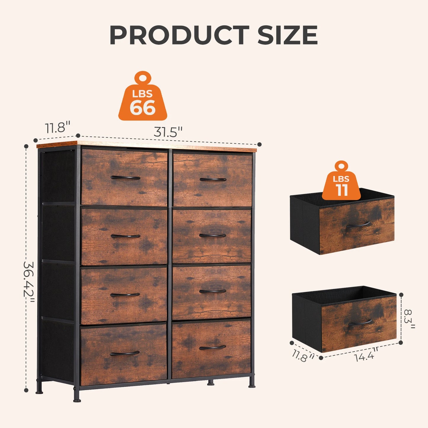 Cabinet For Living Room, Bedside, Nightstand, Dresser
