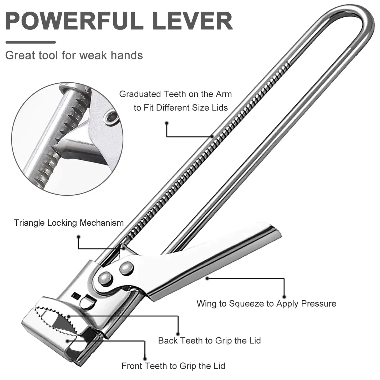 Adjustable Stainless Steel Non-Slip Multifunction Bottle Opener