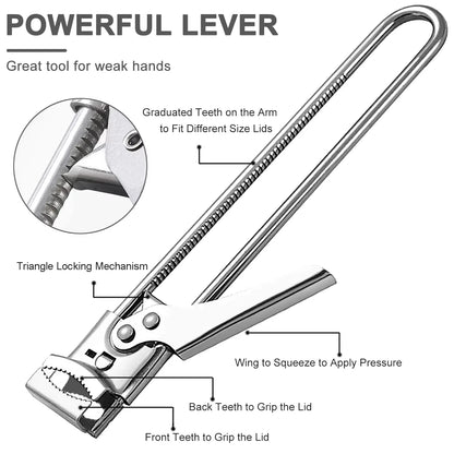 Adjustable Stainless Steel Non-Slip Multifunction Bottle Opener